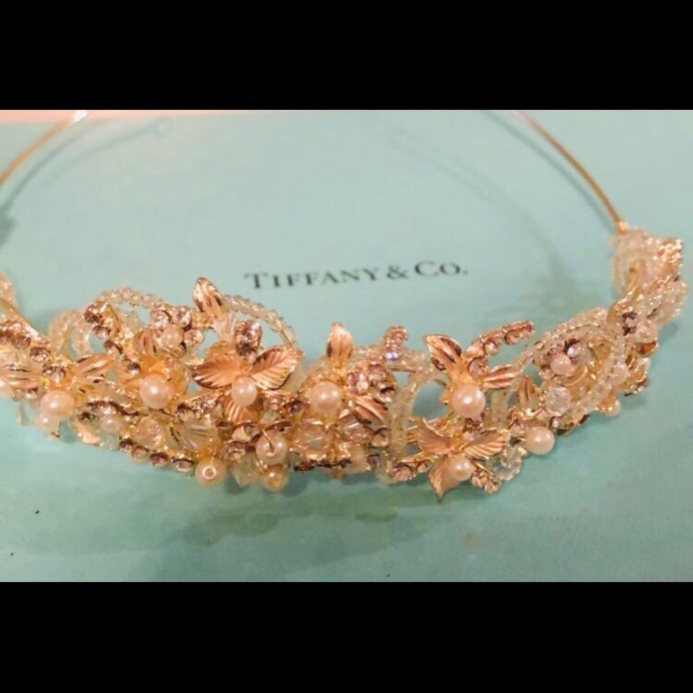 Swarovski crystal and pearl tiara